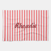 Linge De Cuisine vertical rose et blanc (Horizontal)