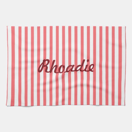 Linge De Cuisine vertical rose et blanc (Horizontal)