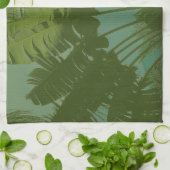 Linge De Cuisine Verts de soirée tropicale (Plié)