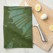 Linge De Cuisine Verts de soirée tropicale (Quart Plié)