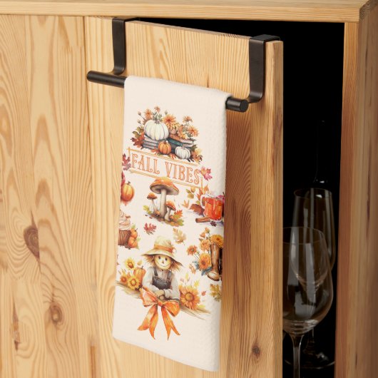 Linge De Cuisine Vibes de chute d'aquarelle (Pliage en tiers)