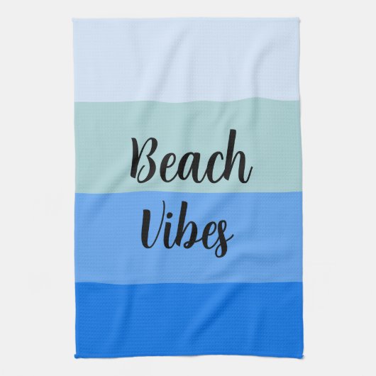 Linge De Cuisine Vibes De Plage, Bleues (Vertical)