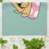 Linge De Cuisine Vibes d'été Chien - Chiot flottant avec lunettes d (Plié)