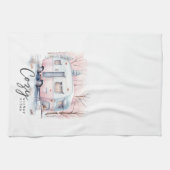 Linge De Cuisine Vibes d'hiver Pink Pastel Camping Noël (Horizontal)