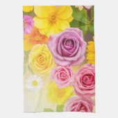 Linge De Cuisine Vibrant Floral Gradient Art – Pink Yellow Purple (Vertical)