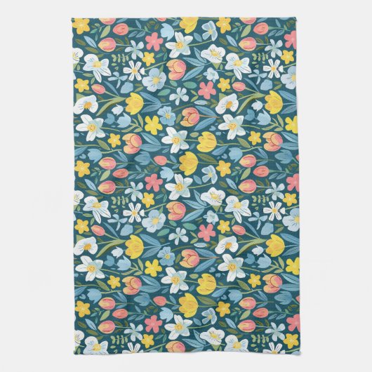 Linge De Cuisine Vibrant Floral Medley (Vertical)