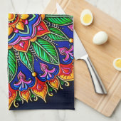 Linge De Cuisine Vibrant Mandala Artistry (Quart Plié)