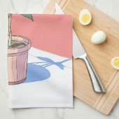 Linge De Cuisine Vibrant plante de maison en pointillé (Quart Plié)