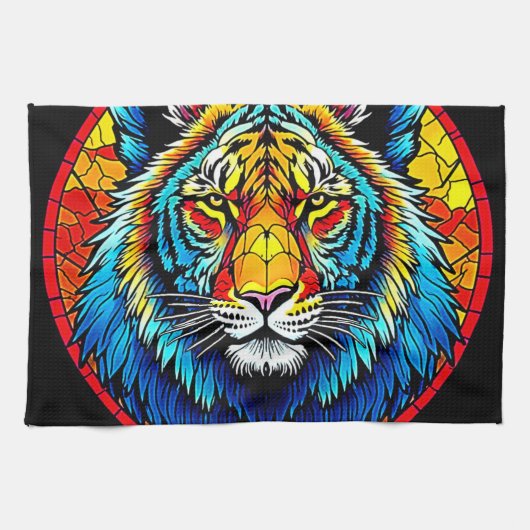 Linge De Cuisine Vibrant Tiger Tiger Tiger (Horizontal)