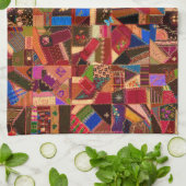 Linge De Cuisine Vibrant Vintage Crazy Quilt (Plié)