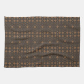 Linge De Cuisine Vibrations Rétro Marron et Or (Horizontal)
