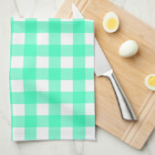 Linge De Cuisine Vichy Bleu Turquoise (Quart Plié)