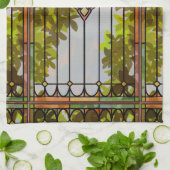 Linge De Cuisine Victorian Garden Stained glass Window Curtain (Plié)