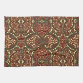 Linge De Cuisine Victorian paisley pattern elegant red green gold (Horizontal)