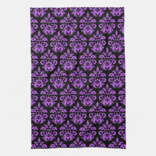 Linge De Cuisine Victorien violet noir
