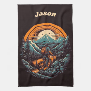 Linge De Cuisine Vie cyclable, personnalisable rétro