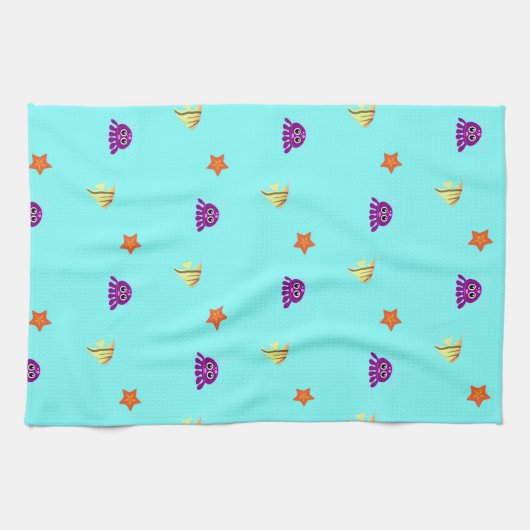 Linge De Cuisine Vie marine (Horizontal)