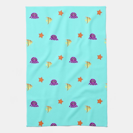 Linge De Cuisine Vie marine (Vertical)