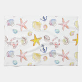 Linge De Cuisine Vie marine et Ancres (Horizontal)