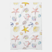 Linge De Cuisine Vie marine et Ancres (Vertical)