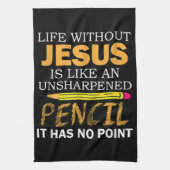 Linge De Cuisine Vie Sans Jésus Drôle Foi Religieuse Chrétienne (Vertical)