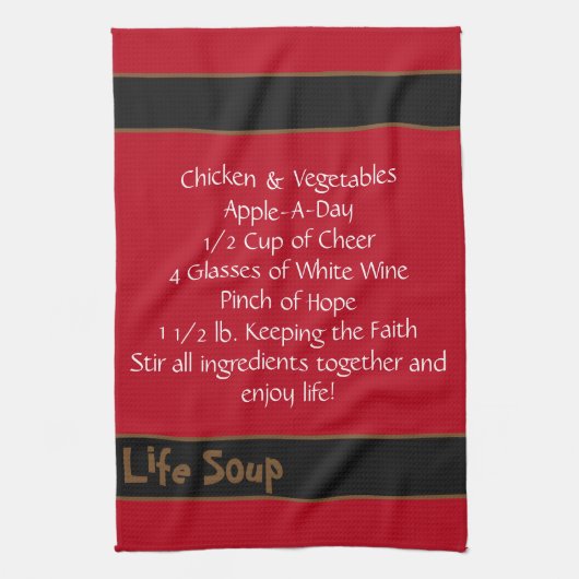 Linge De Cuisine Vie Soupe Cuisine Serviette-Double Bande (Vertical)