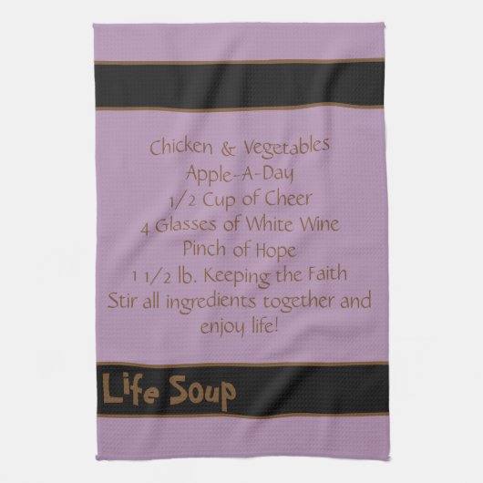 Linge De Cuisine Vie Soupe Cuisine Serviette-Double Bande (Vertical)