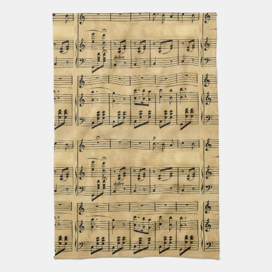 Linge De Cuisine Vieille conception de papier parcheminé (Vertical)