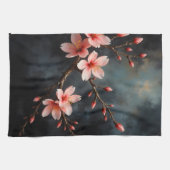 Linge De Cuisine Vietnamese Peach Blossom Art (Horizontal)