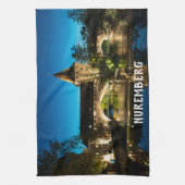 Linge De Cuisine Vieux pont médiéval la nuit à Nuremberg (Vertical)