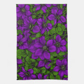 Linge De Cuisine Vigne de Clematis pourpre (Vertical)