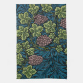 Linge De Cuisine Vignes avec grappes de raisins roses (Vertical)