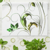 Linge De Cuisine Vignes vert jaune (Plié)