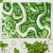 Linge De Cuisine Vignes VERTES (Plié)