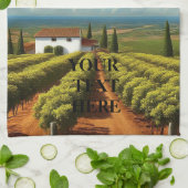 Linge De Cuisine Vignobles de campagne Personnaliser Modifier le te (Plié)