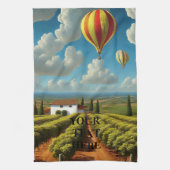 Linge De Cuisine Vignobles de campagne Personnaliser Modifier le te (Vertical)