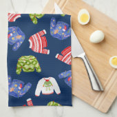 Linge De Cuisine Vilain motif de Noël moche (Quart Plié)