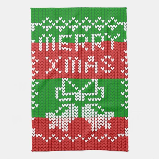 Linge De Cuisine Vilain pull motif sonnettes Joyeux fils Xmas (Vertical)