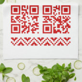 Linge De Cuisine Vilain Sweater QR Code Bonne année! (Plié)