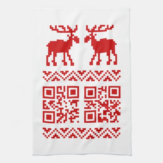 Linge De Cuisine Vilain Sweater QR Code Bonne année! (Vertical)