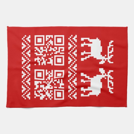 Linge De Cuisine Vilain Sweater QR Code Bonne année! (Horizontal)