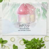 Linge De Cuisine Village de campagne Noël blanc (Plié)