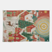 Linge De Cuisine Village de Noël (Horizontal)