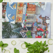 Linge De Cuisine Village de Noël miniature (Plié)