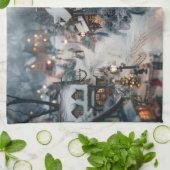 Linge De Cuisine Village d'hiver (Plié)