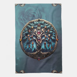 Linge De Cuisine Ville à l'ombre du luxueux arbre de vie.