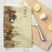 Linge De Cuisine Ville de Jakarta Indonésie (Quart Plié)