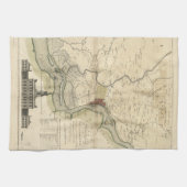 Linge De Cuisine Ville de la carte de Philadelphie Pennsylvanie (Horizontal)