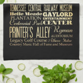 Linge De Cuisine Ville de Nashville d'art de typographie d'état du (Plié)