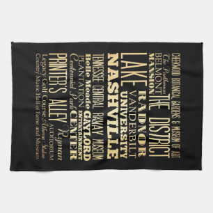 Linge De Cuisine Ville de Nashville d'art de typographie d'état du